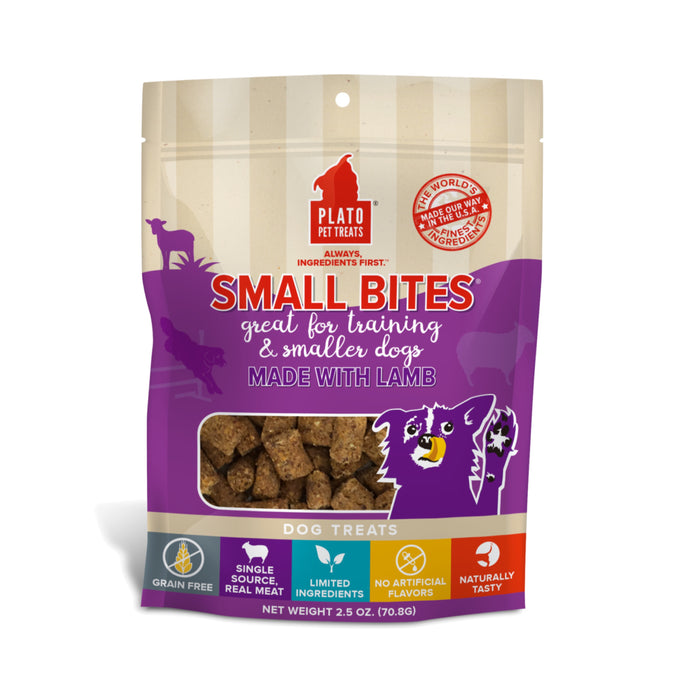 Plato Lamb Small Bites Dog Treats 6oz