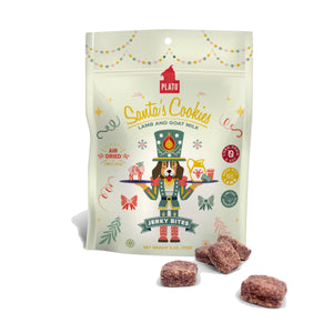 Plato Santa's Cookies Lamb & Goat Milk Jerky Bites Treats 4oz