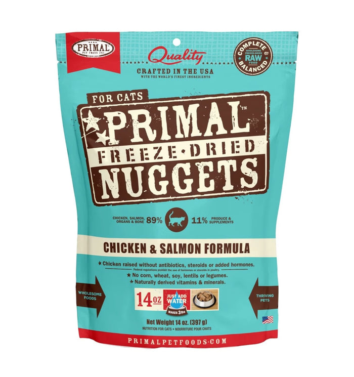 Primal Freeze-Dried Chicken & Salmon Cat Food 14oz