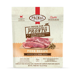 Primal Feline Raw Frozen Pronto Pork 1lb