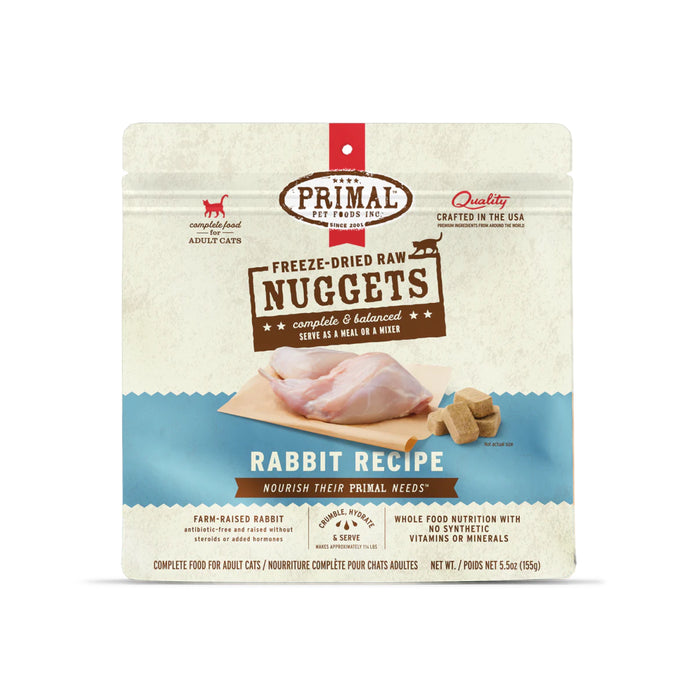Primal Feline Raw Frozen Pronto Rabbit 1lb