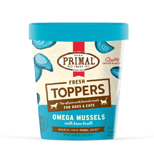 Primal Fresh Topper Omega Mussels Recipe for Dogs & Cats