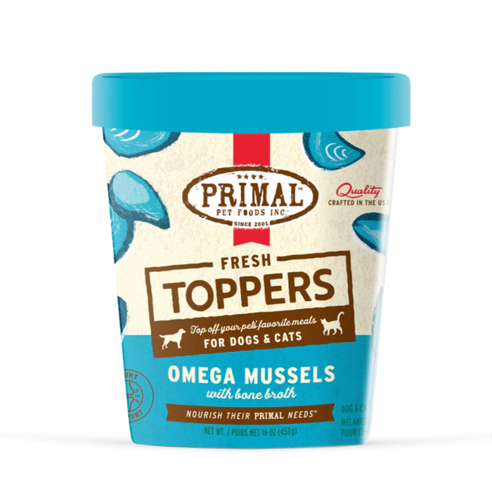 Primal Fresh Topper Omega Mussels Recipe for Dogs & Cats