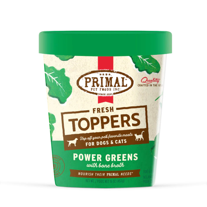 Primal Fresh Topper Power Greens Recipe for Dogs & Cats