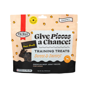 Primal "Give Pieces a Chance" Beef Jerky Training Treats 4oz