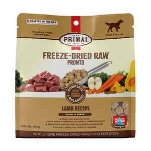 Primal Pronto Freeze-Dried Raw Lamb Recipe 16oz