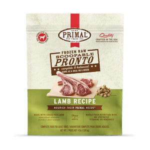 Primal Pronto Frozen Raw Lamb Dog Food 4lb
