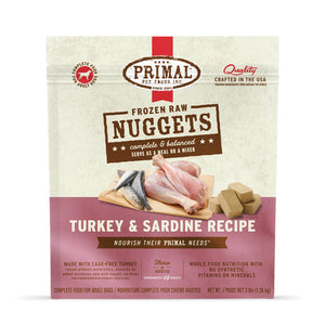 Primal Frozen Raw Turkey & Sardine Dog Food