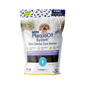 ProDen PlaqueOff System Vegetable Fusion & Blueberry Flavored Mini Dental Bones 20ct