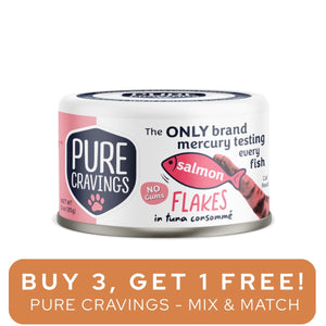 Pure Cravings Salmon Flakes in Tuna Consomme Can 3oz