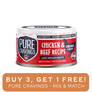Pure Cravings Shredded Chicken & Beef in Broth Can 3oz