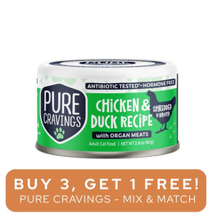 Pure Cravings Shredded Chicken & Duck in Broth Can 3oz