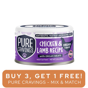 Pure Cravings Shredded Chicken & Lamb in Broth Can 3oz