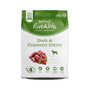 Nutrisource PureVita Duck & Cranberry Entree Grain Inclusive Dog Food