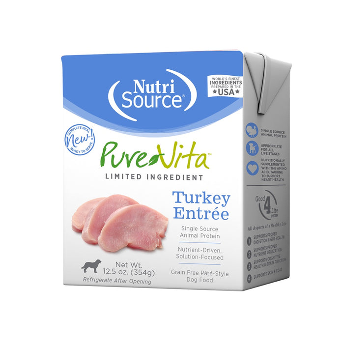 Nutrisource PureVita Grain Free Turkey Entrée Wet Dog Food