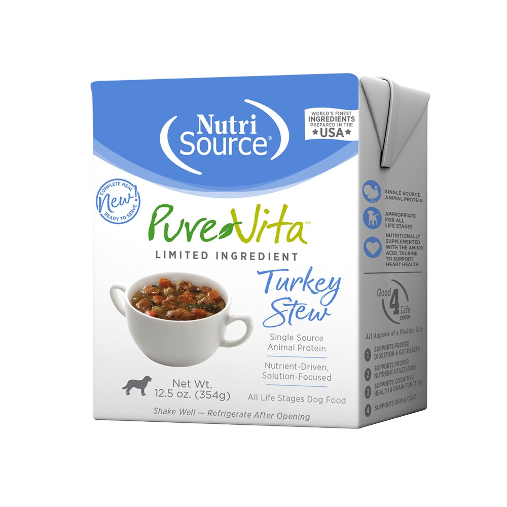 Nutrisource PureVita Turkey Stew Wet Dog Food Furly s Pet Supply