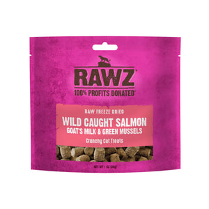 Rawz Raw Wild Caught Salmon, Goat's Milk & Green Lipped Mussels Freeze Dried Treats 1oz