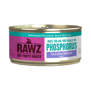 Rawz Low Phosphorus Tuna & Salmon Pate Canned Cat Food 5.5oz