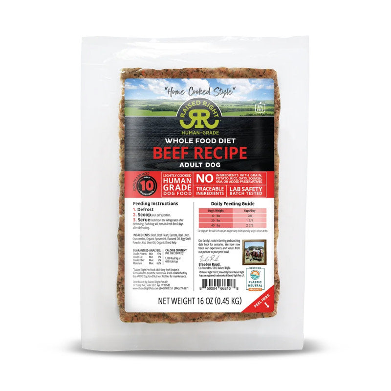 Raised Right Original Beef Adult Dog Recipe – Furly's Pet Supply