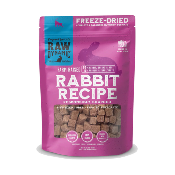 Raw Dynamic Cat Freeze Dried Rabbit 5.5oz