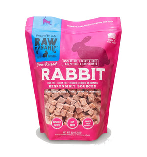 Raw Dynamic Cat Frozen Raw Rabbit 3lb