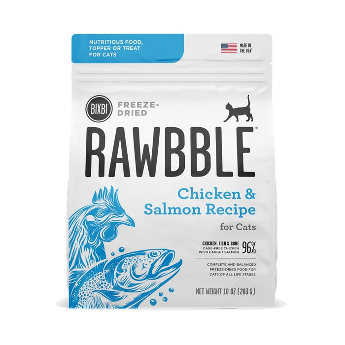 Bixbi Rawbble Cat Freeze-Dried Chicken & Salmon Recipe 10oz