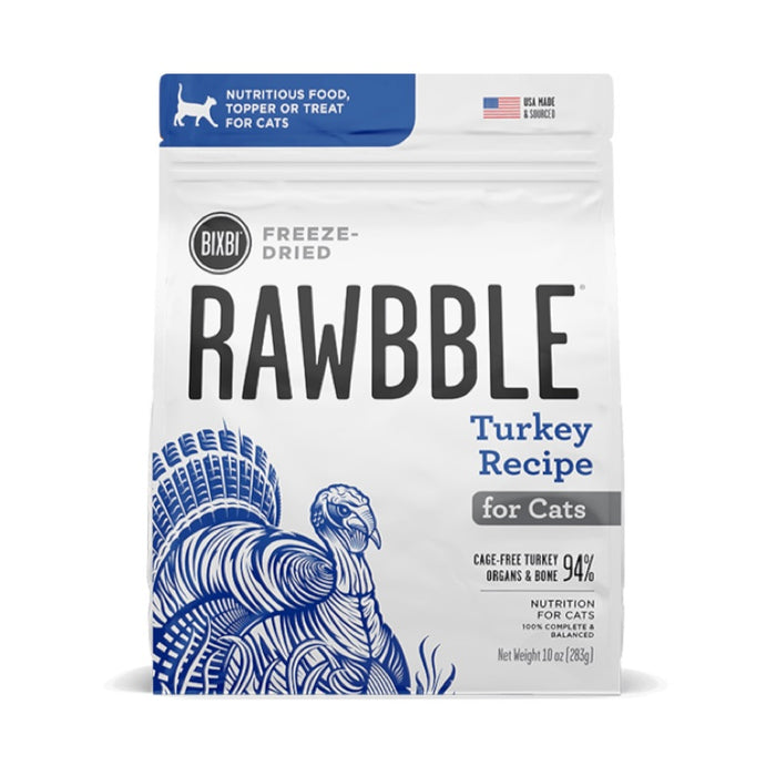 Bixbi Rawbble Cat Freeze-Dried Turkey Recipe 10oz