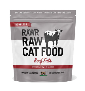 RAWR Raw Cat Food Sliders Boneless Beef 2.5lb