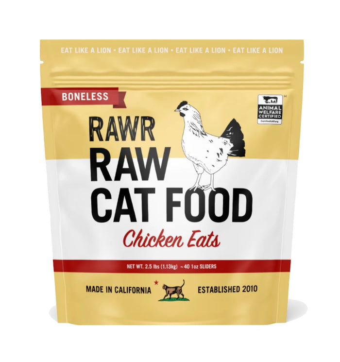 RAWR Raw Cat Food Sliders Boneless Chicken 2.5lb