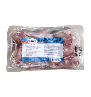 Rawr Frozen Raw Whole Quail for Dogs & Cats (6 count)