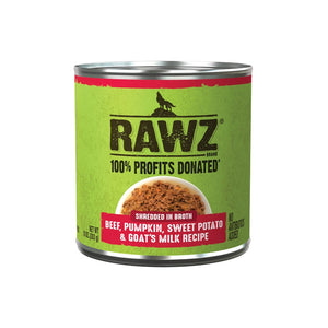 Rawz Shredded Beef Pumpkin Sweet Potato & Goat's Milk Dog Food