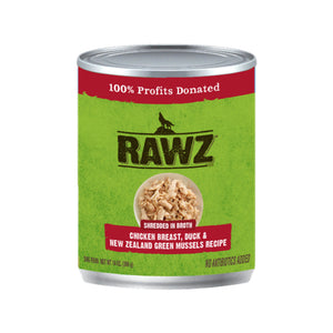 Rawz Shredded Chicken Breast Duck & New Zealand Green Mussels Dog Food