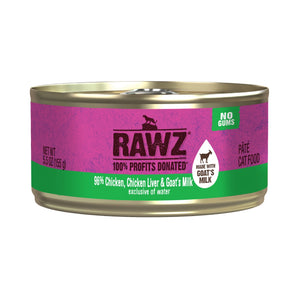 Rawz 96% Chicken & Chicken Liver with Goat's Milk Canned Cat Food