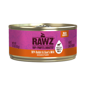 Rawz 96% Rabbit with Goat's Milk Canned Cat Food