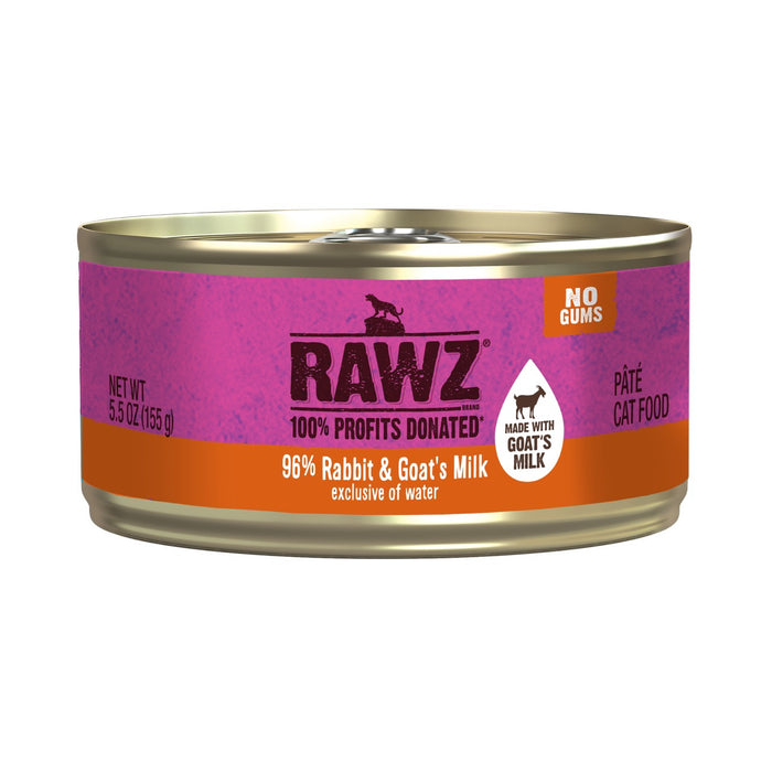 Rawz 96% Rabbit with Goat's Milk Canned Cat Food