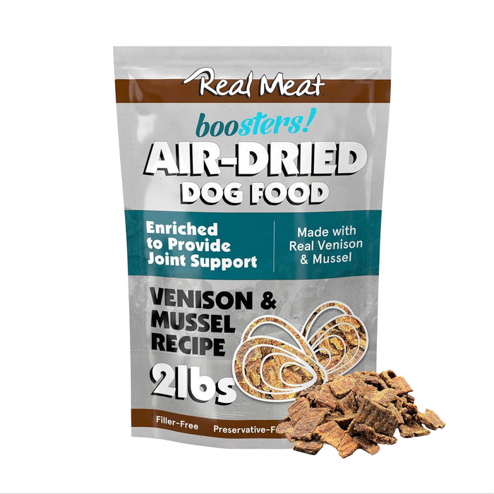 The Real Meat Co. Boosters Air-Dried Venison & Mussels Dog Food 2lb