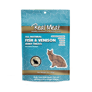 Real Meat Co. Air-Dried Fish & Venison Jerky Cat Treats 3oz