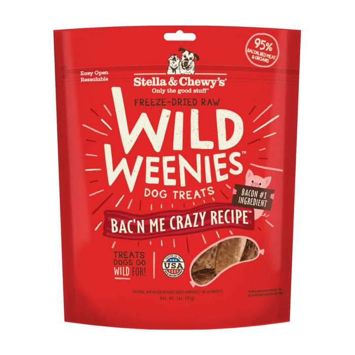 Stella & Chewy Freeze-Dried Wild Weenies Bac'n Me Crazy Dog Treats 3oz
