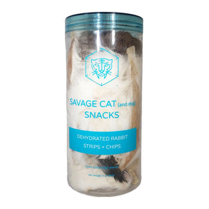 Savage Cat Dehydrated Rabbit Strips & Chips 3oz