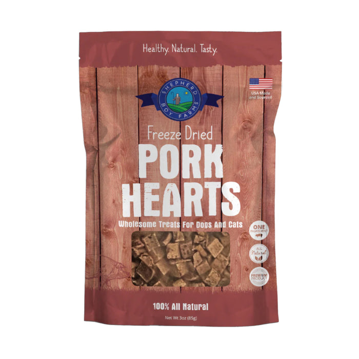Shepherd Boy  Farms Freeze Dried Pork Hearts 3oz