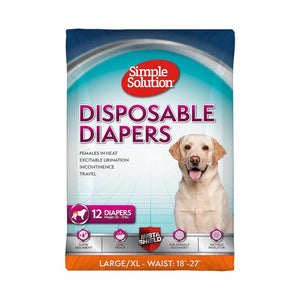 Simple Solution Disposable Dog Diapers Large/ X-Large (12 count)