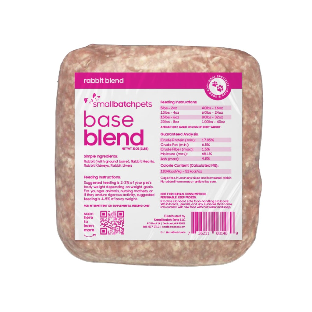 Smallbatch Frozen Raw Rabbit Blend 2lb – Furly's Pet Supply