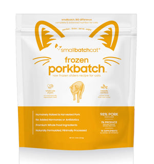 Smallbatch Frozen Raw Cat Pork Sliders 3lb