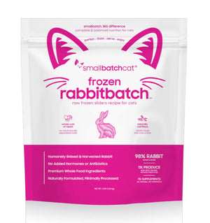 Smallbatch Frozen Raw Cat Rabbit Sliders 3lb