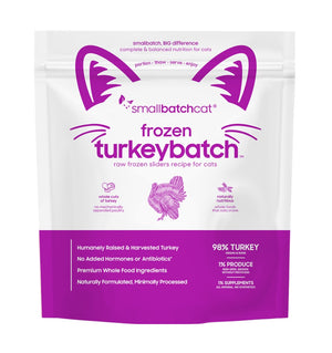 Smallbatch Frozen Raw Cat Turkey Sliders 3lb