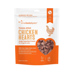 Smallbatch Freeze Dried Chicken Heart Treat 3.5oz