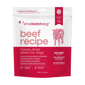 SmallBatch Beef Sliders Freeze Dried Dog Food