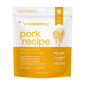 SmallBatch Pork Sliders Freeze Dried Dog Food 14oz