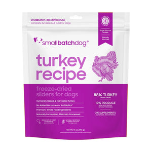 SmallBatch Turkey Sliders Freeze Dried Dog Food