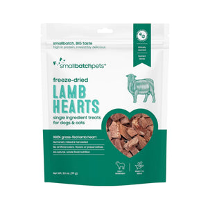 Smallbatch Freeze Dried Lamb Hearts 3.5oz